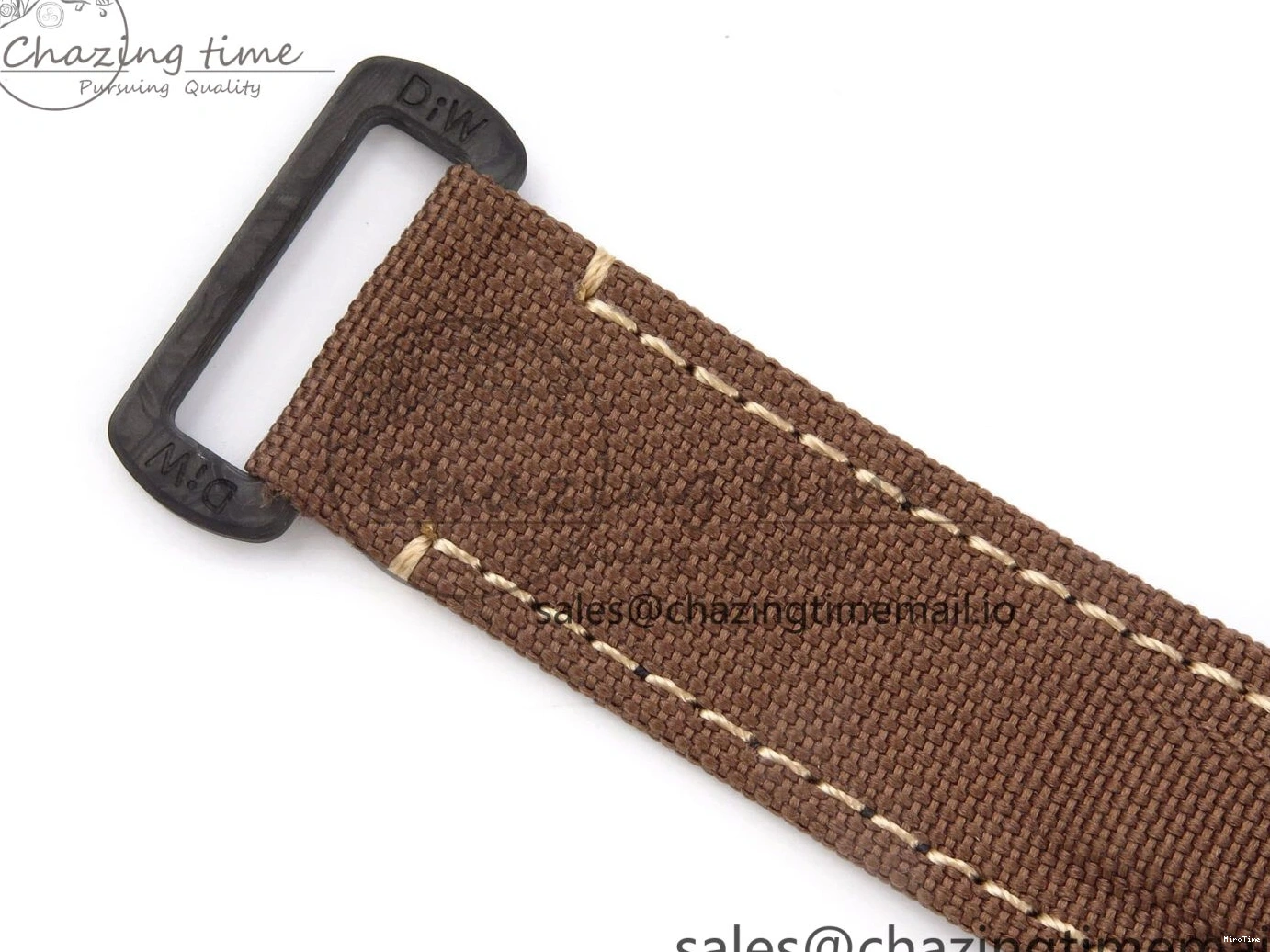 MiroTime 0118 Refined Daytona DIW “DESERT EAGLE”  White Carbon DIWF 1:1 Best Edition Cream Brown Dial on Brown Nylon Strap SH 1074